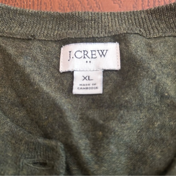 J. Crew Artist Tee in Forest Green with Matching Cardigan, size xl/l - Picture 10 of 14